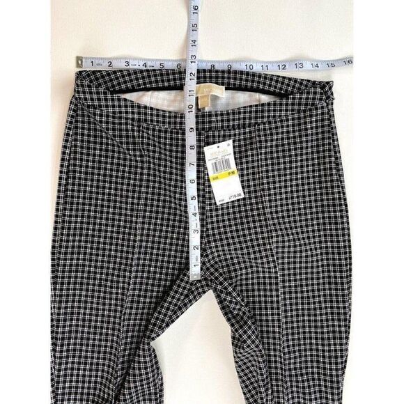 ‎Michael Kors Cropped Pants Black/White Check-Print - Picture 5 of 10